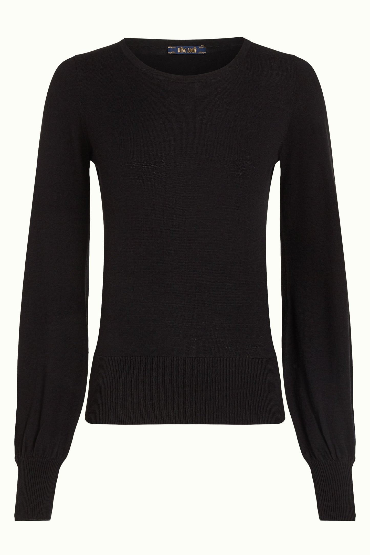 Bell Sleeve Knit Top - Black