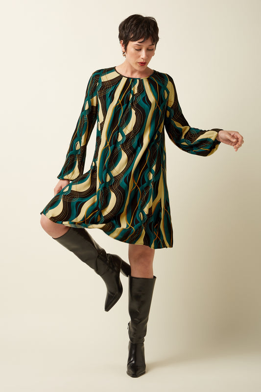 Laura Pleat Dress - Elysse Black