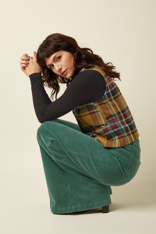 Peppa Pants - Matcha Green Corduroy