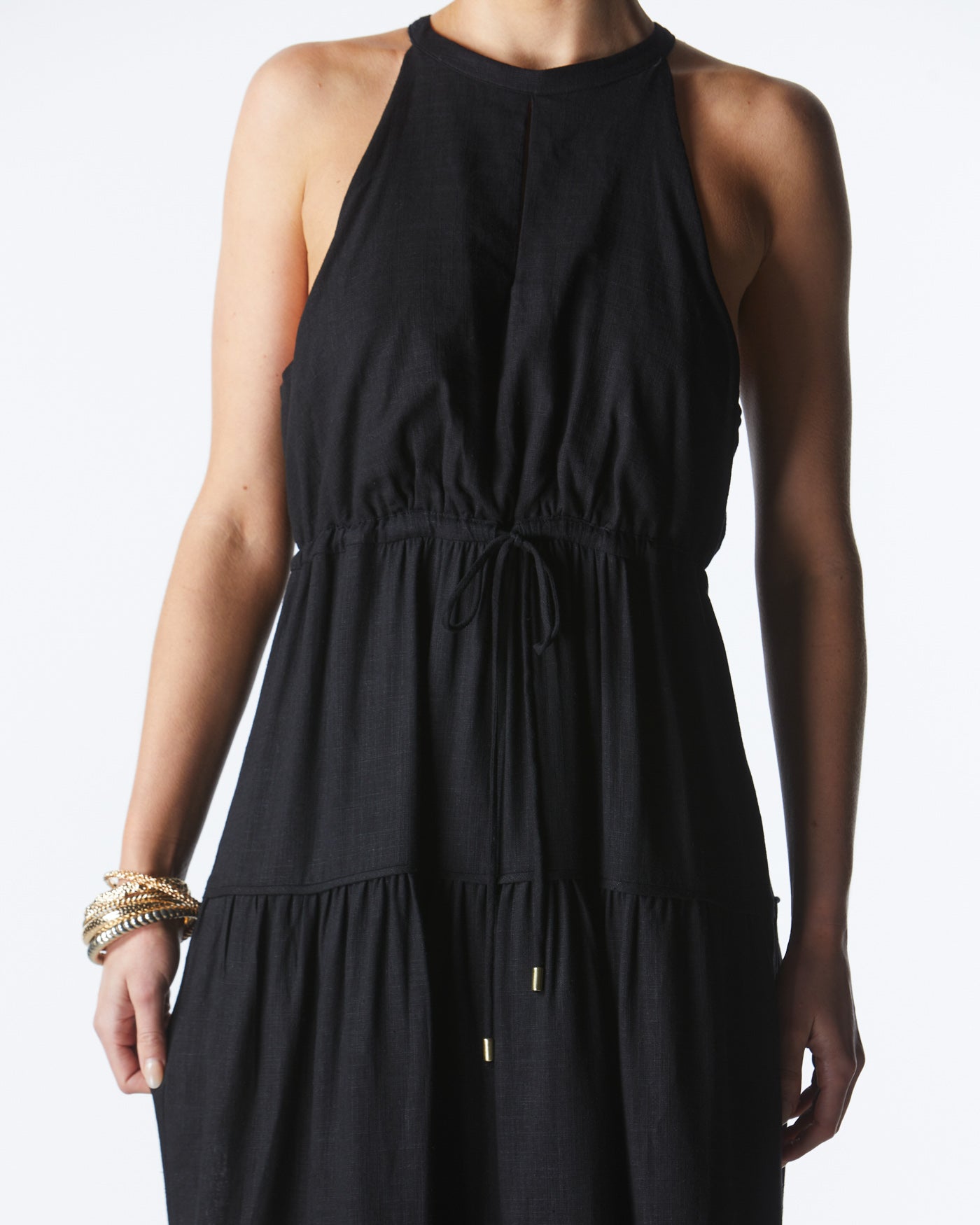 Mid Summer Halter Dress - Black