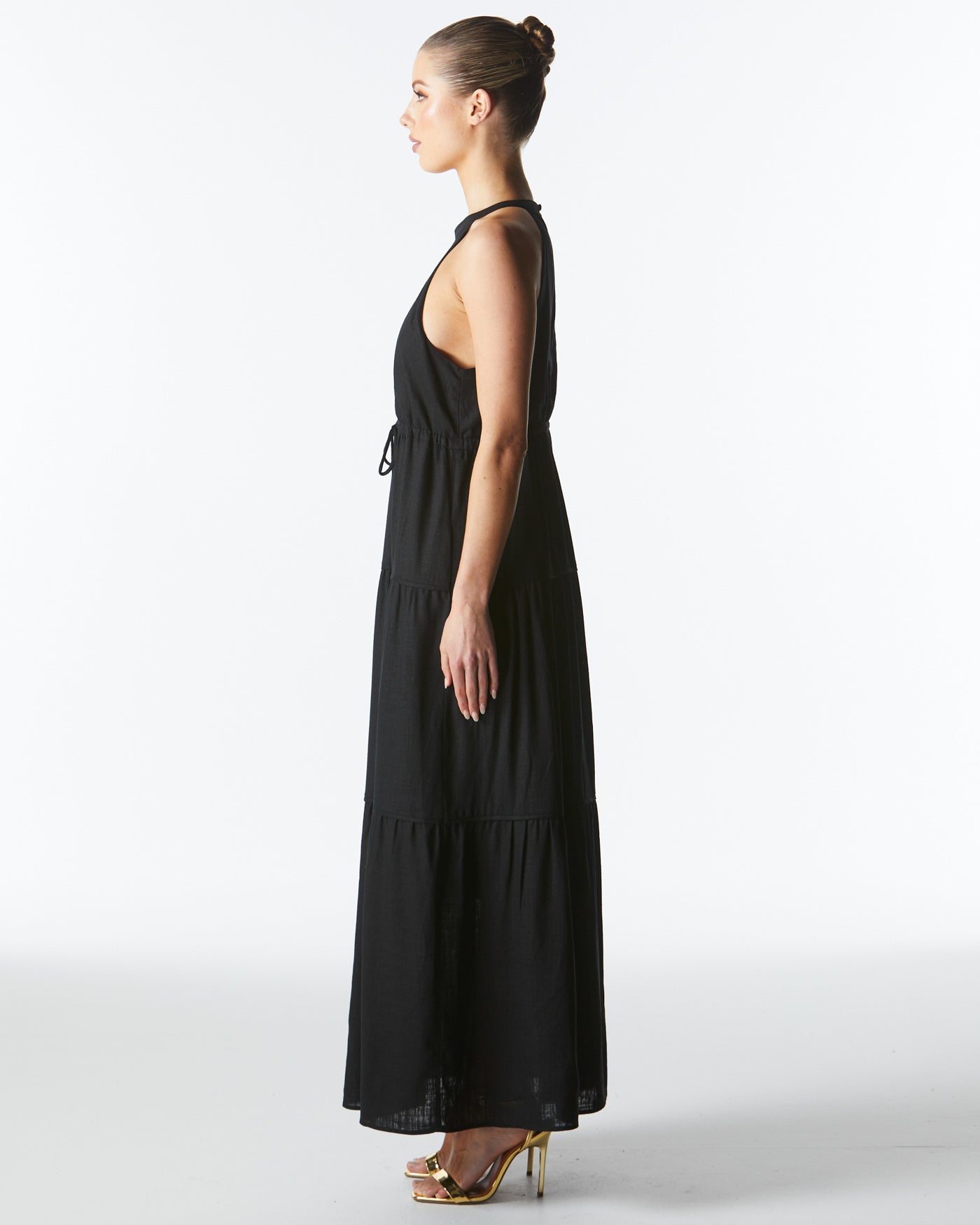 Mid Summer Halter Dress - Black