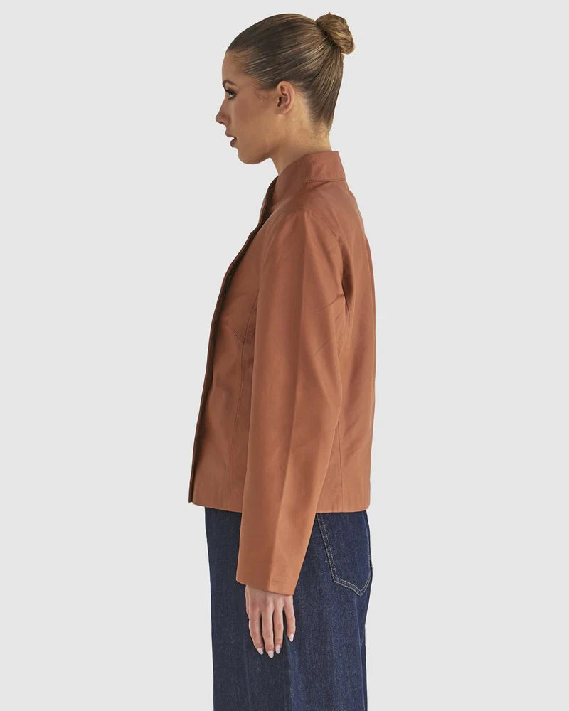 Airborne Leather Jacket - Tan