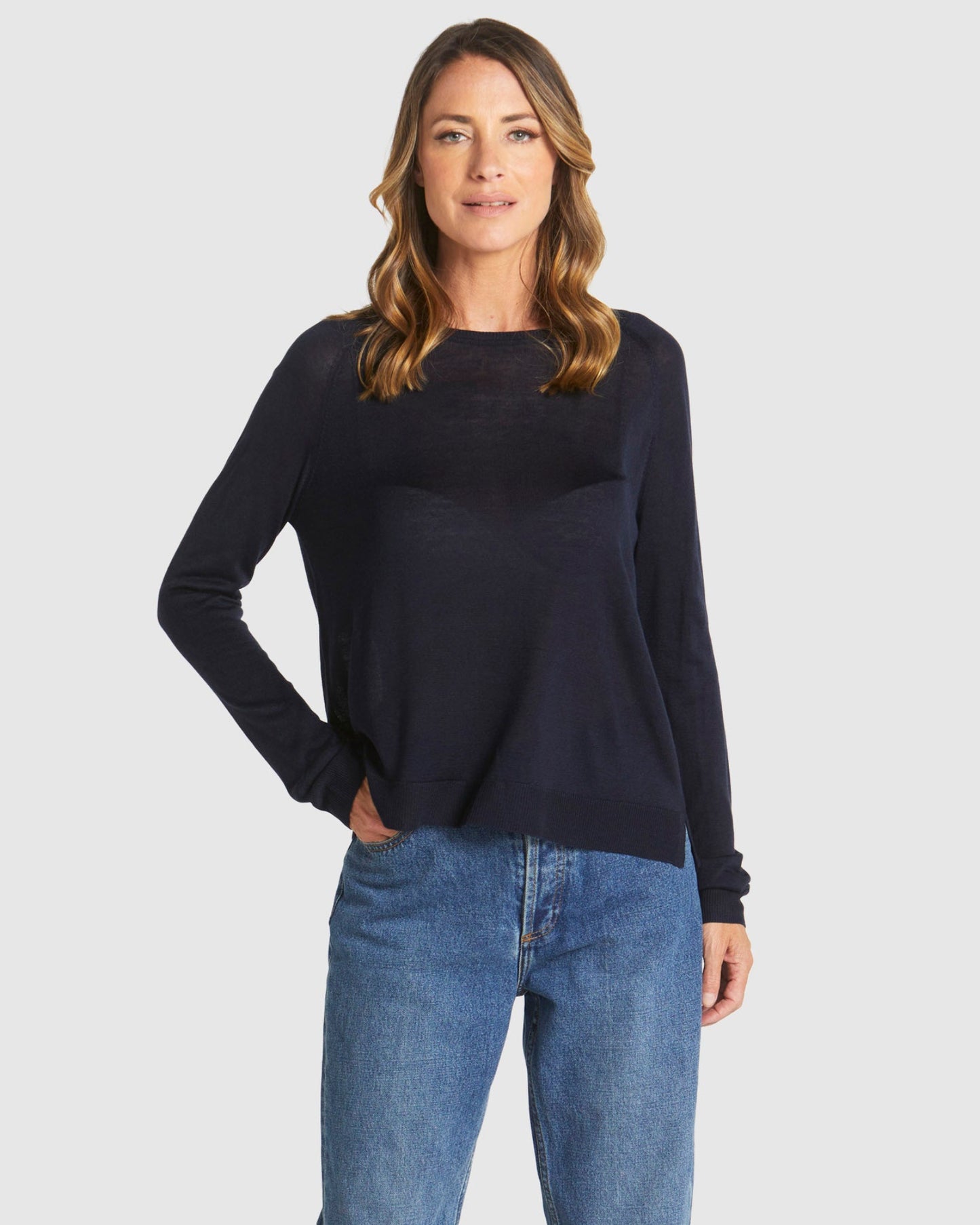 Reminiscent Knit Top - Navy