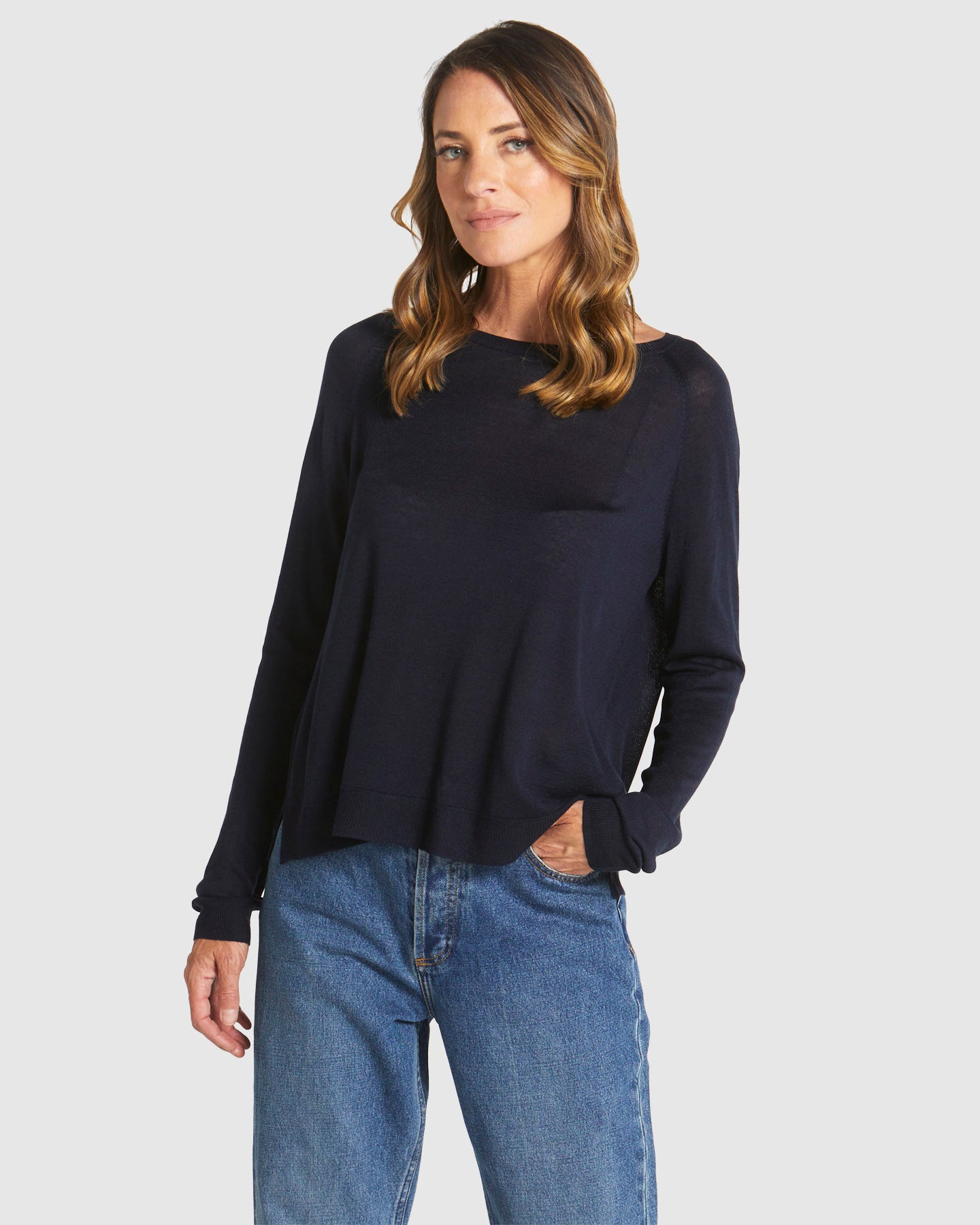 Reminiscent Knit Top - Navy