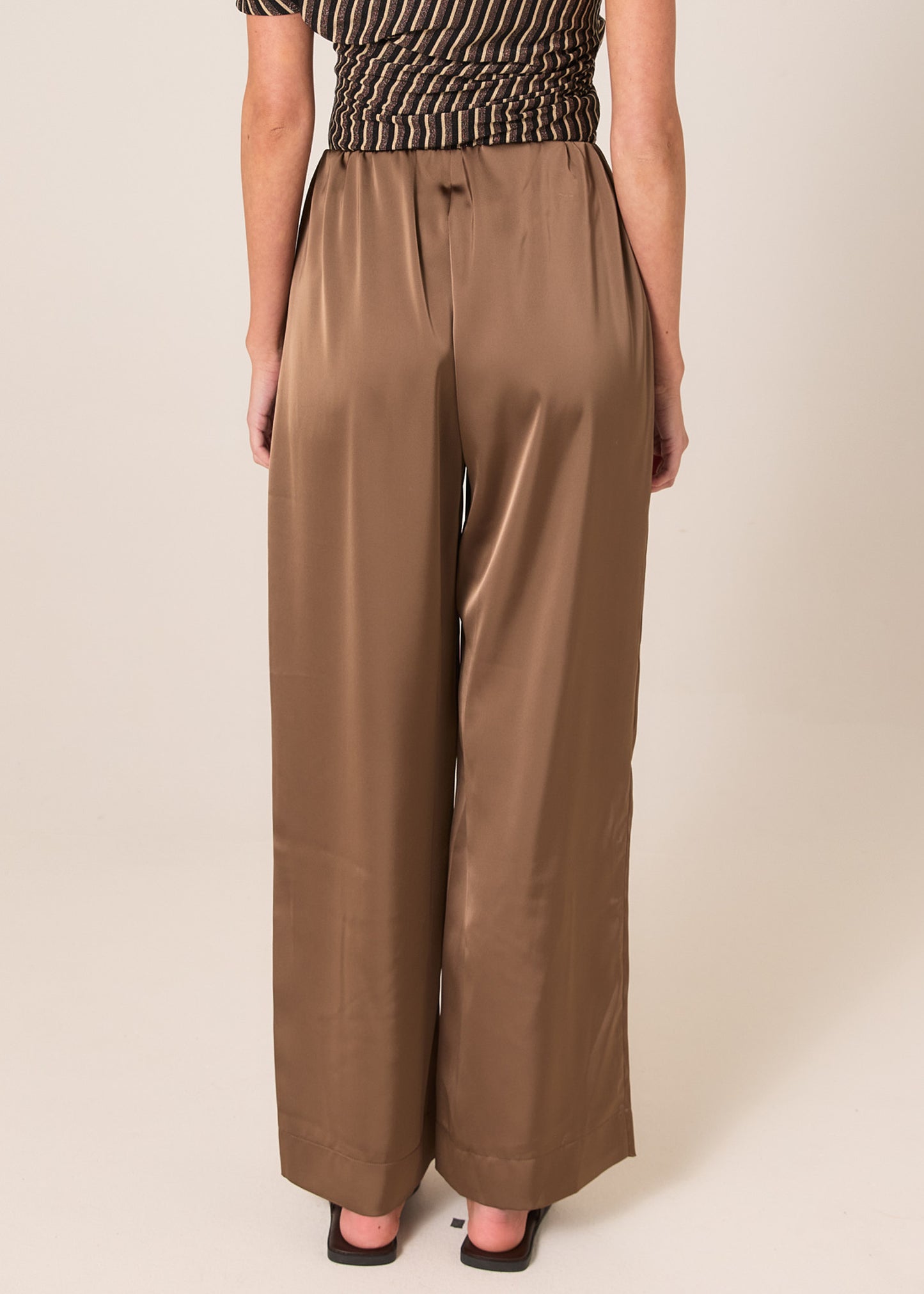 Dahlia Satin Pant - Bronze