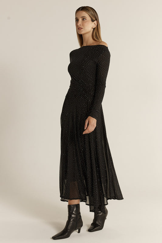 Sora Studded Dress - Black