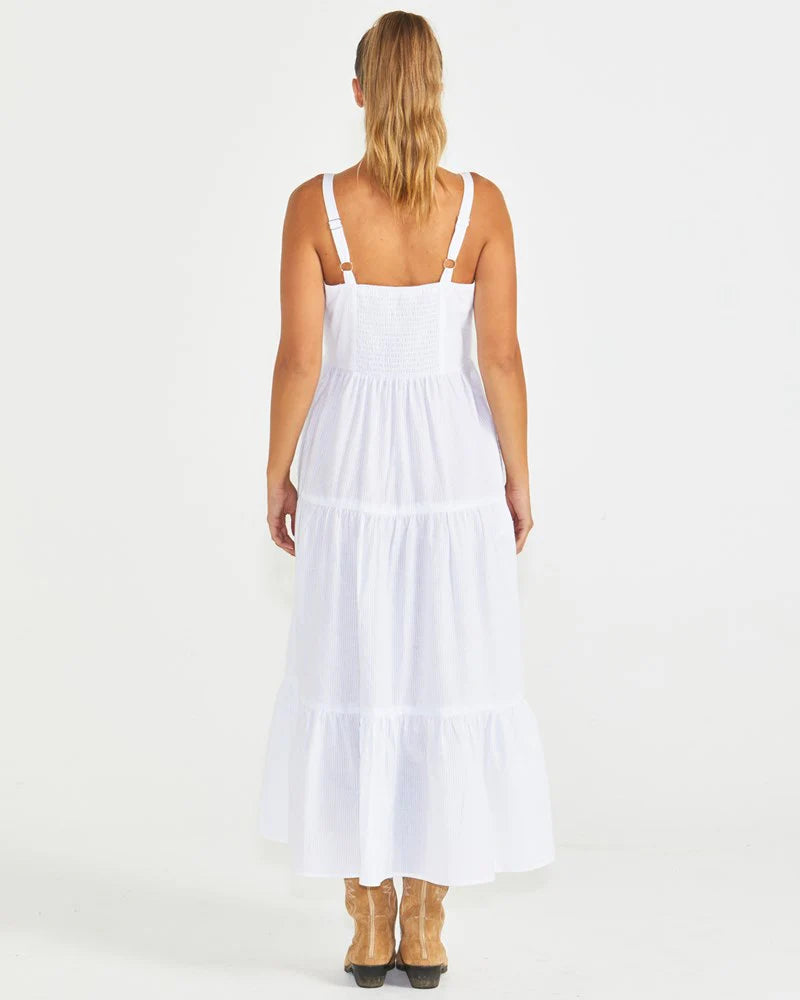 Phillips Tiered Dress - White