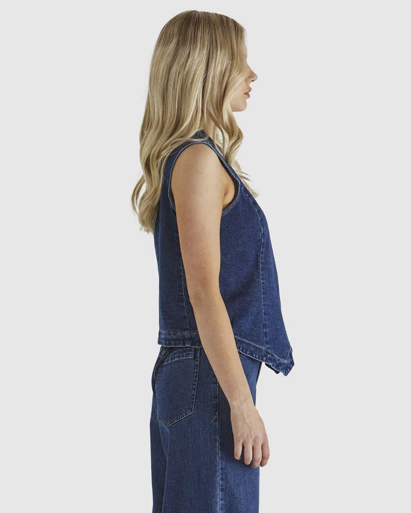 Marza Vest - 78 Wash Denim