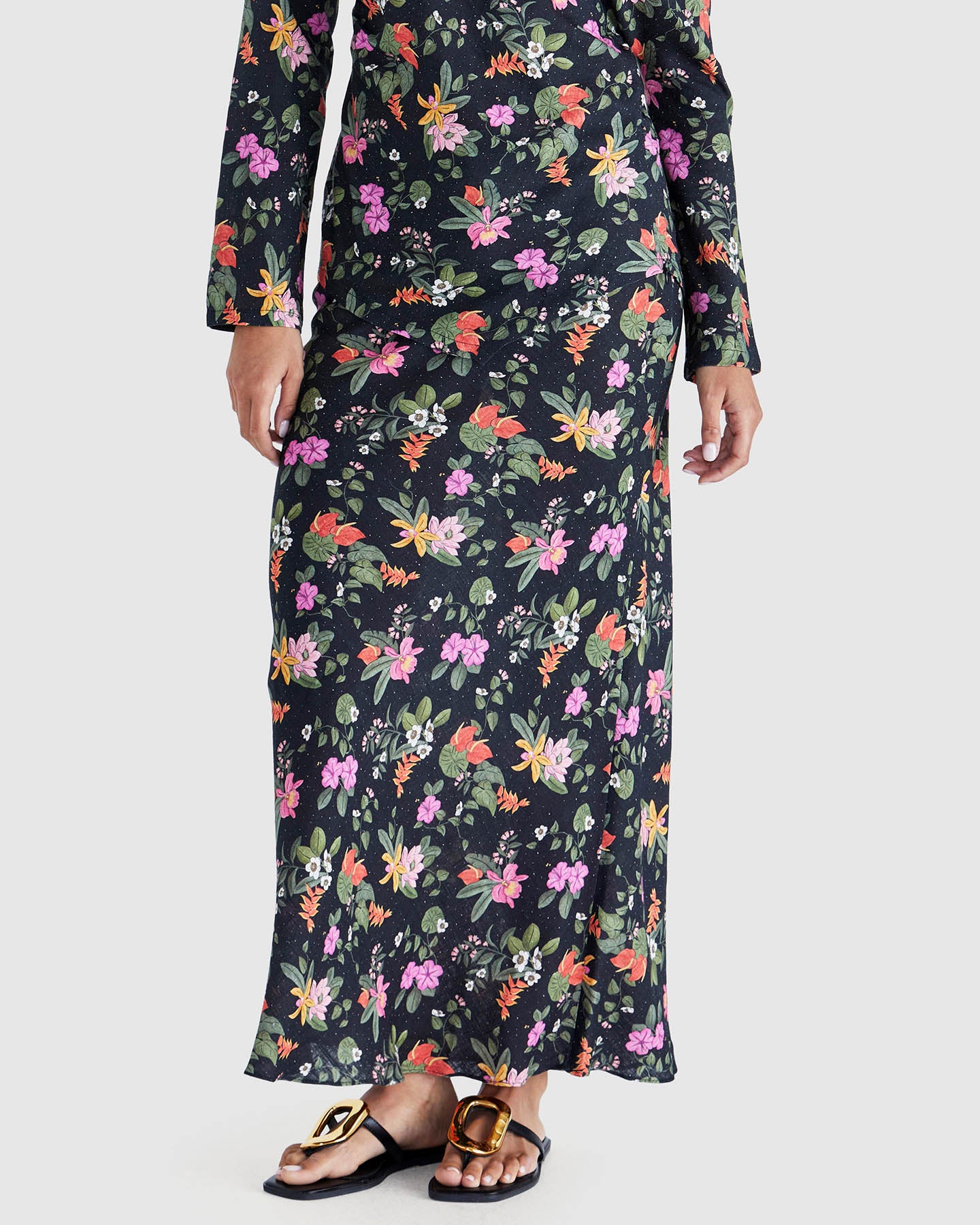 Beckett Bias Skirt - Night Garden