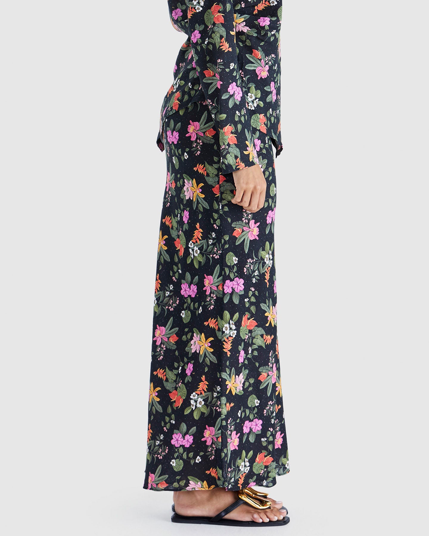 Beckett Bias Skirt - Night Garden