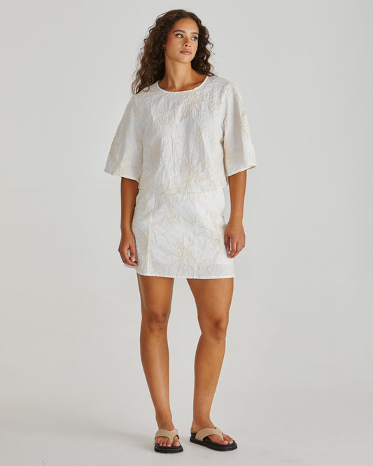 Shay Mini Skirt - Cream