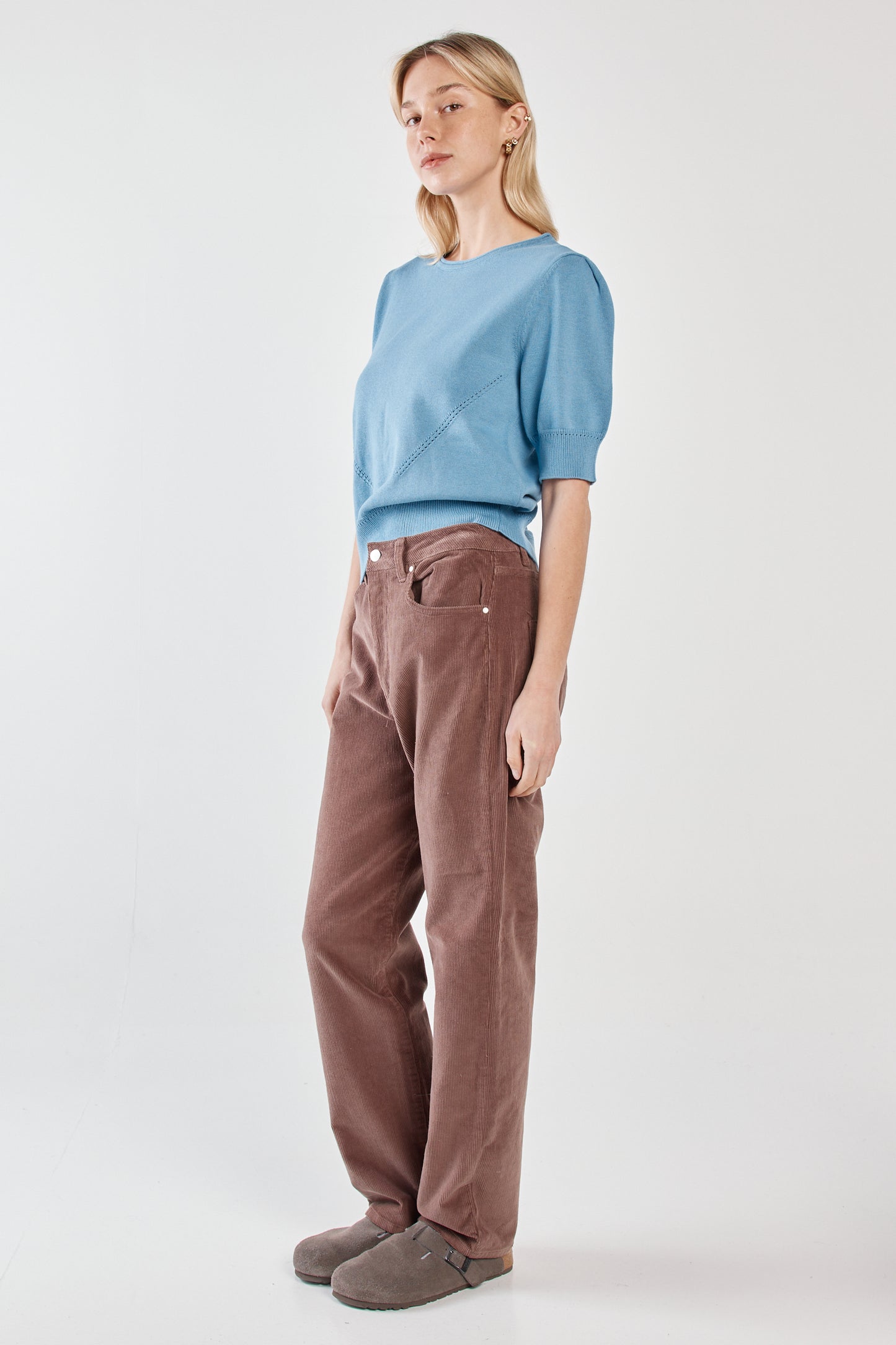 Parco Cord Straight Jean - Mushroom