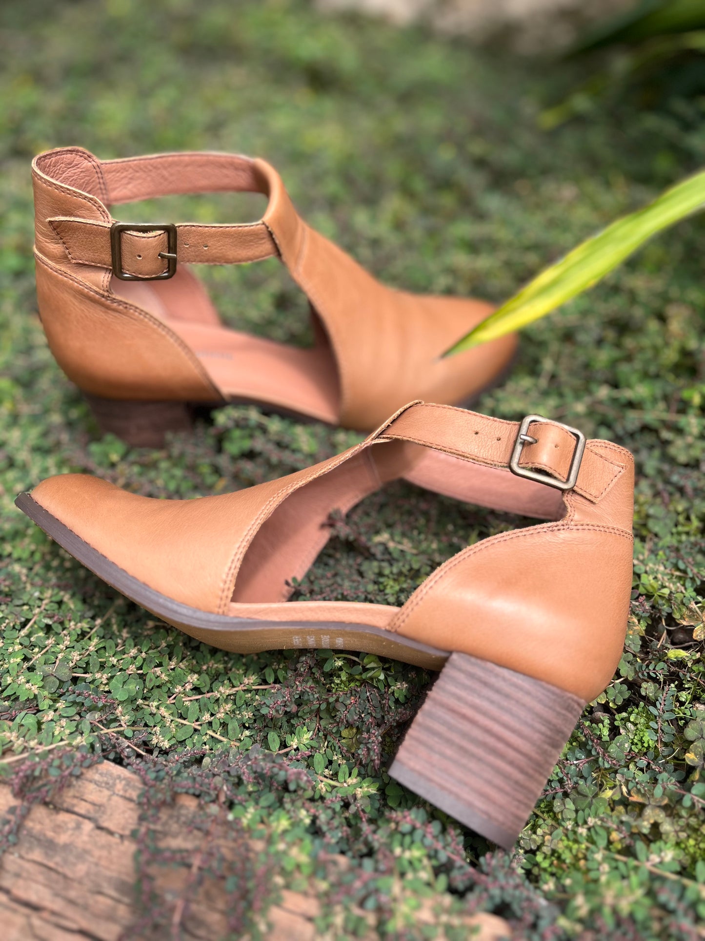 Shakila Leather Boot - Cognac/Chocolate