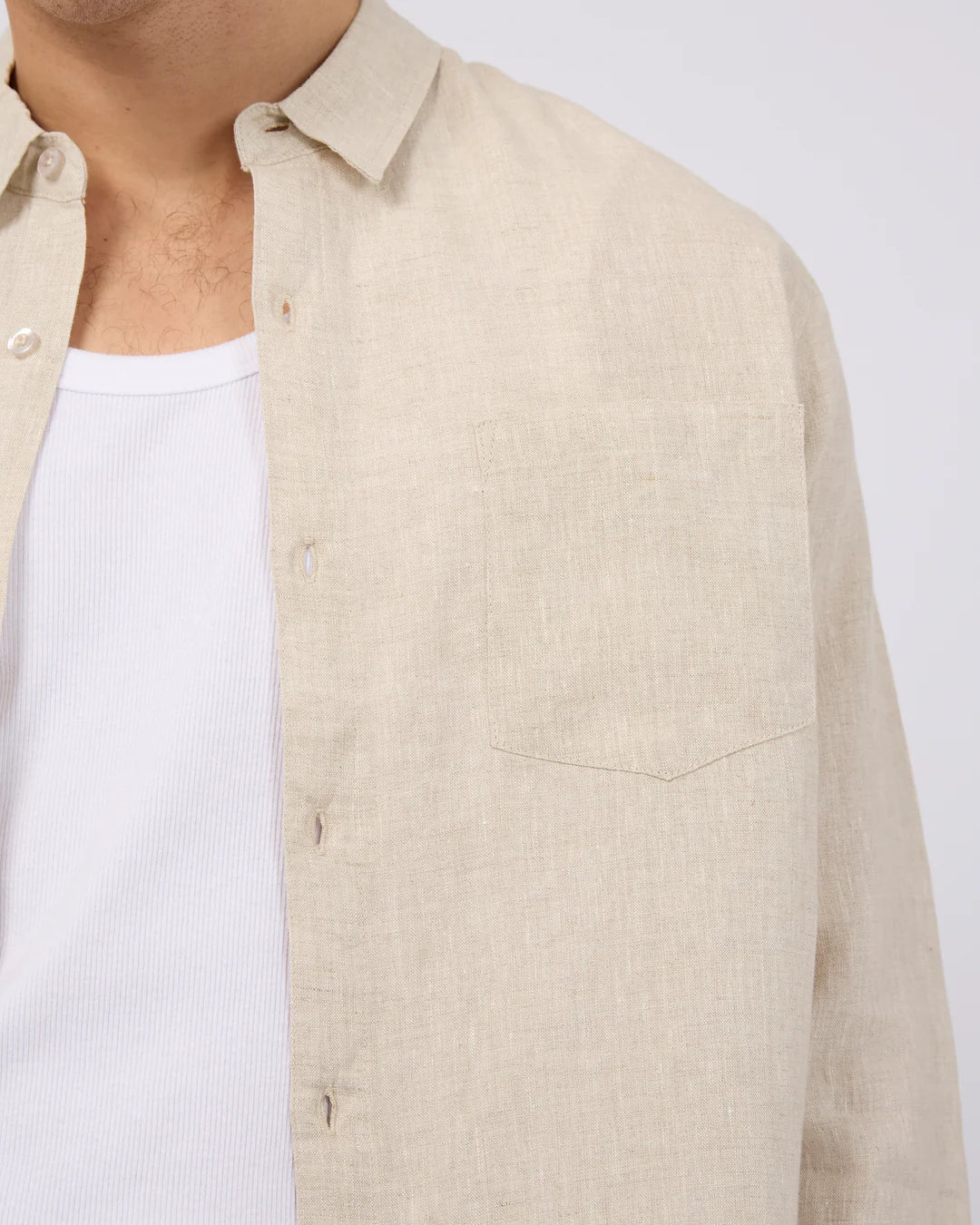 Linen L/S Shirt - Natural