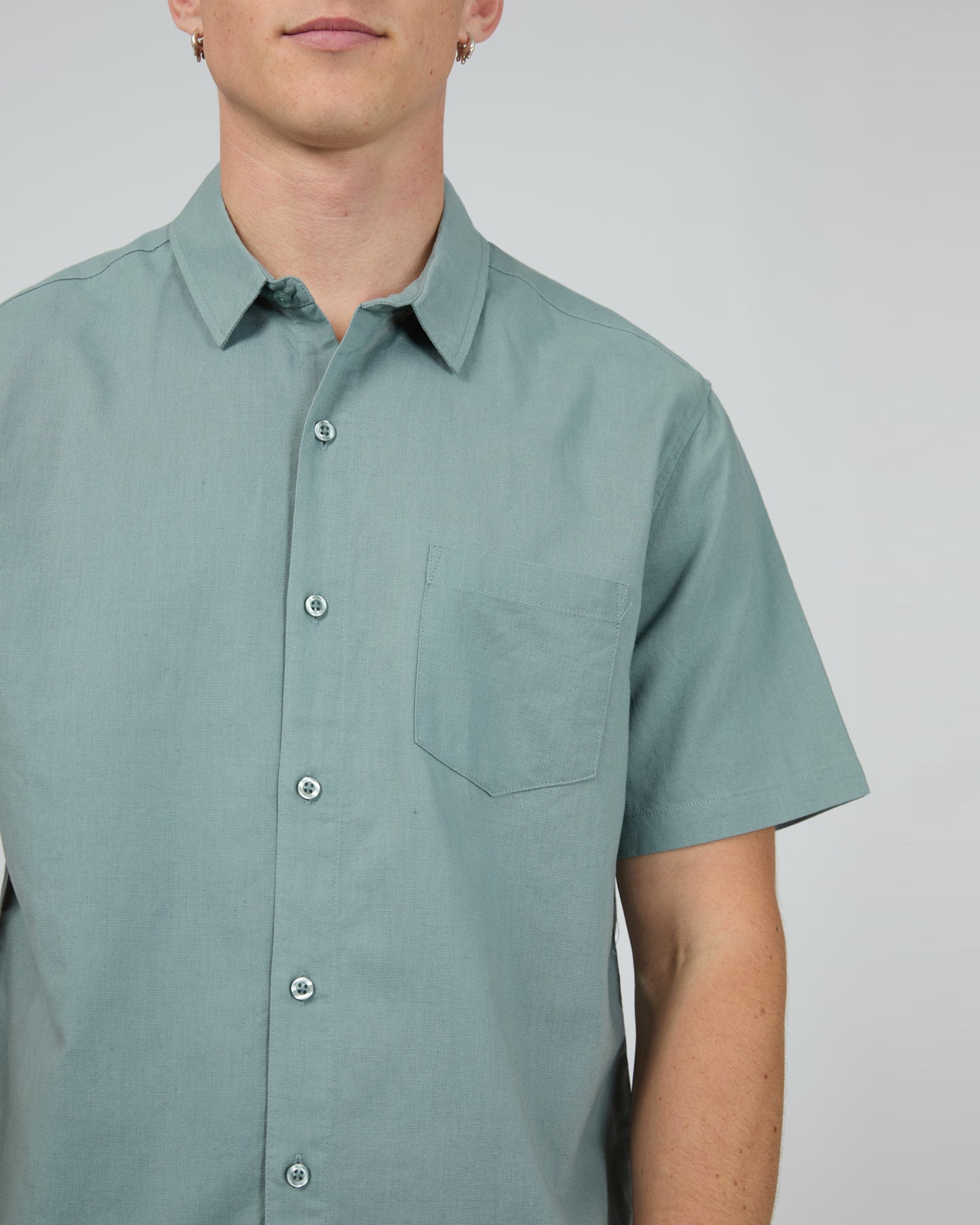 Linen SS Shirt - Steel