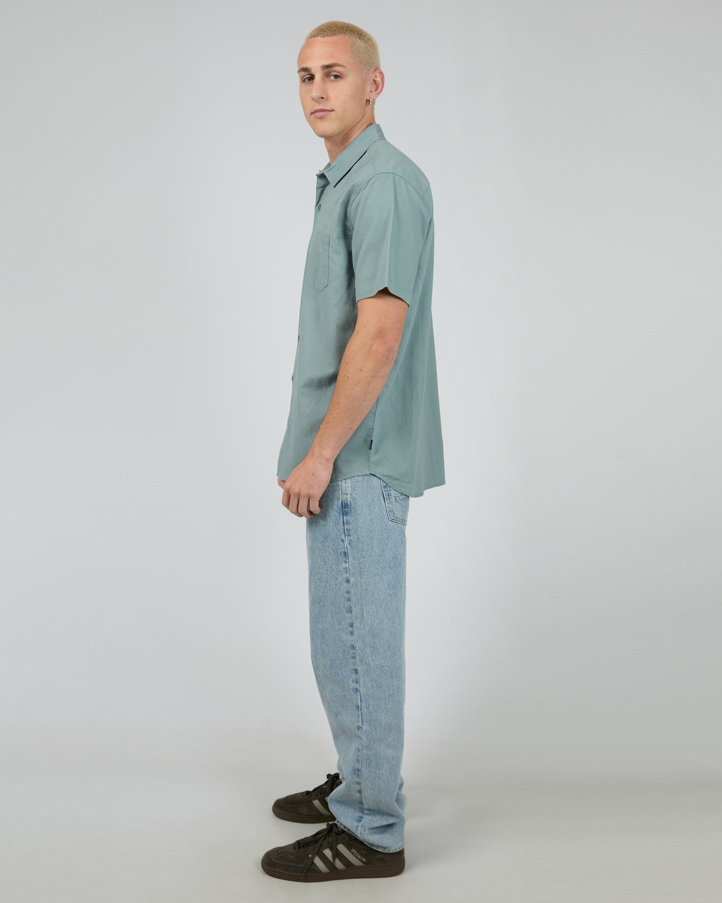 Linen SS Shirt - Steel