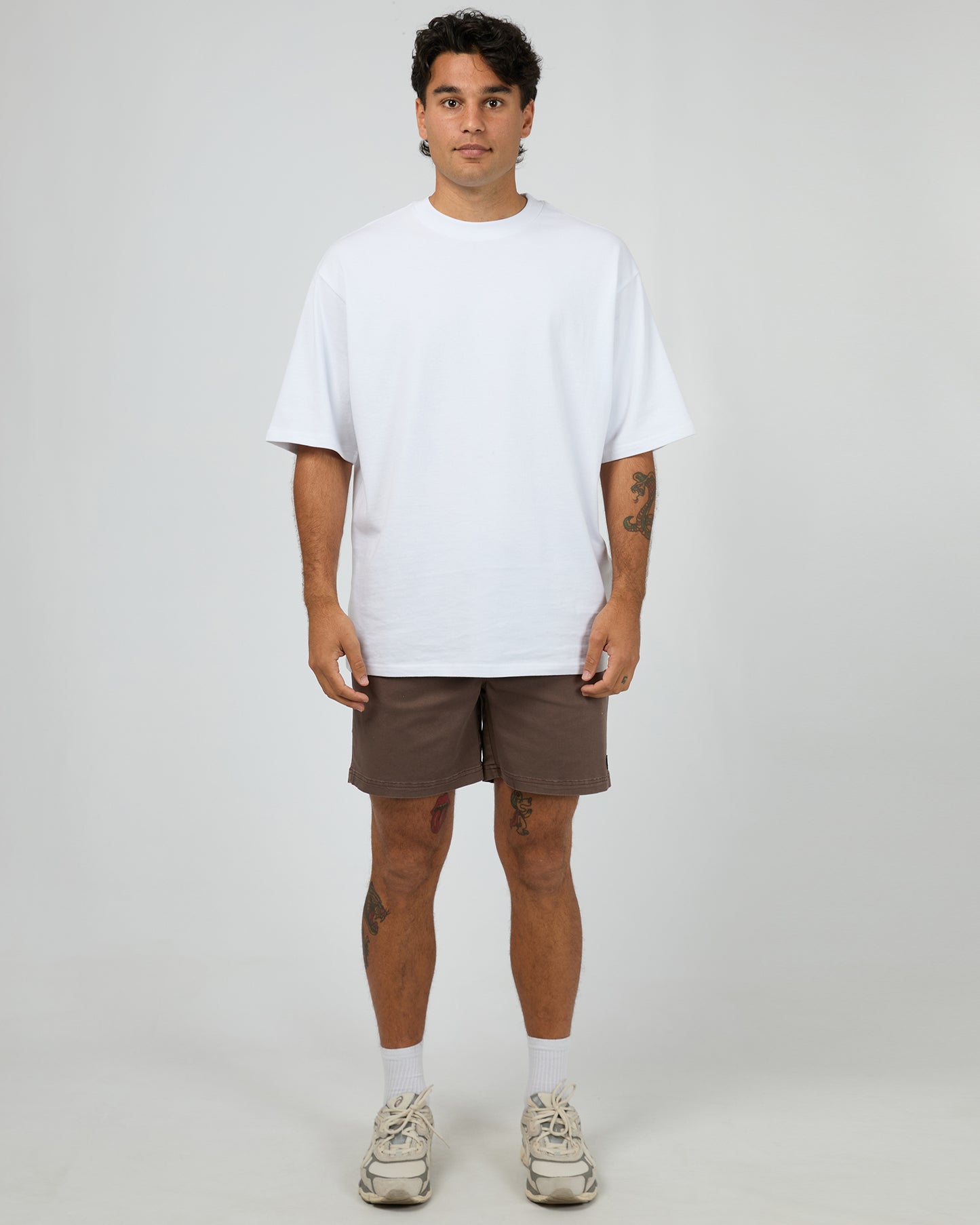 17" Twill Joggers - Brown