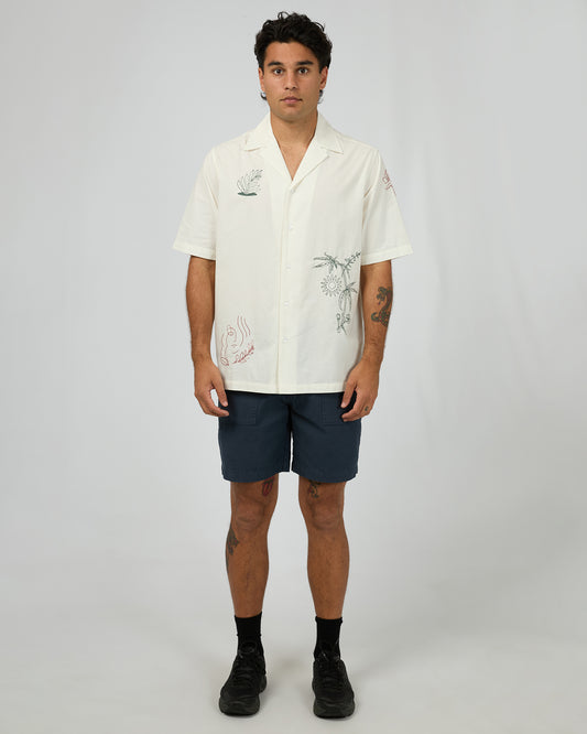 Athens Embroidered Shirt - Vintage White