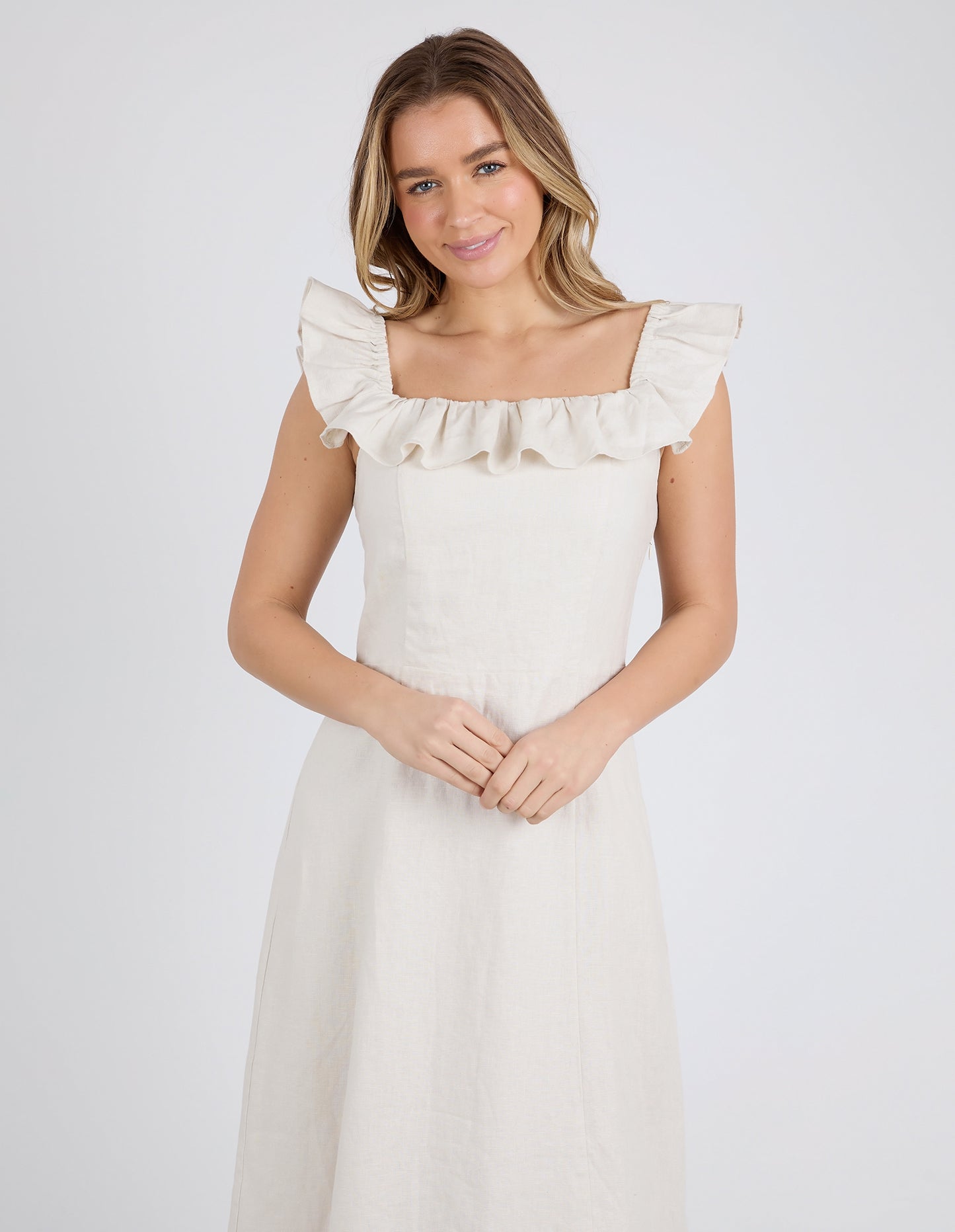 Bonifacio Dress - Oatmeal Linen