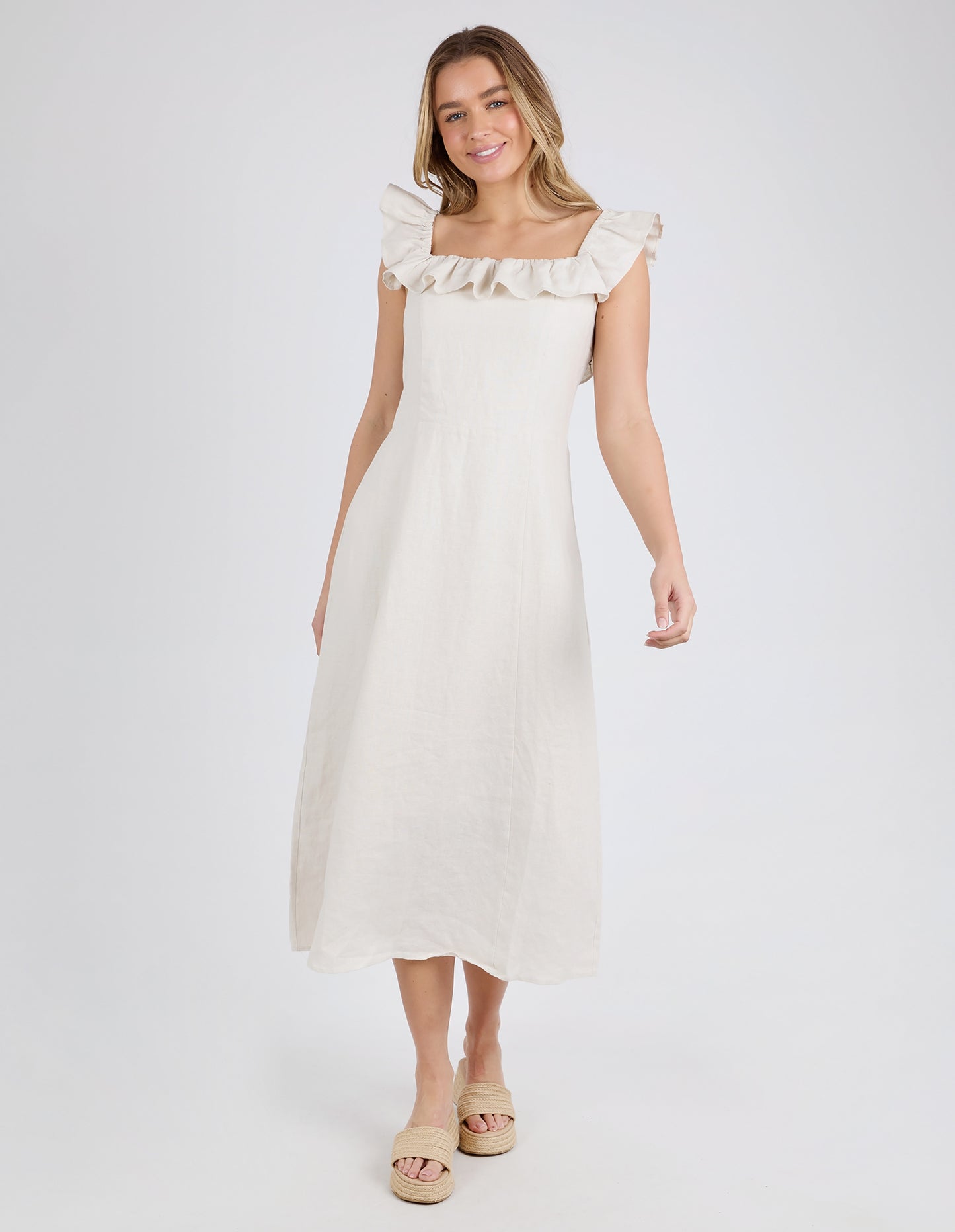 Bonifacio Dress - Oatmeal Linen