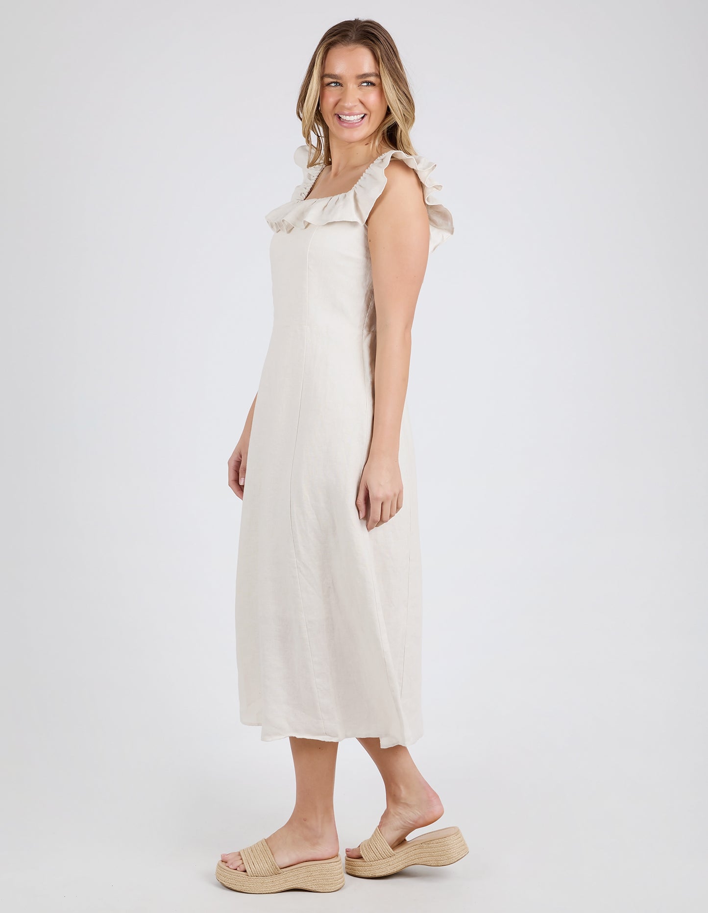 Bonifacio Dress - Oatmeal Linen