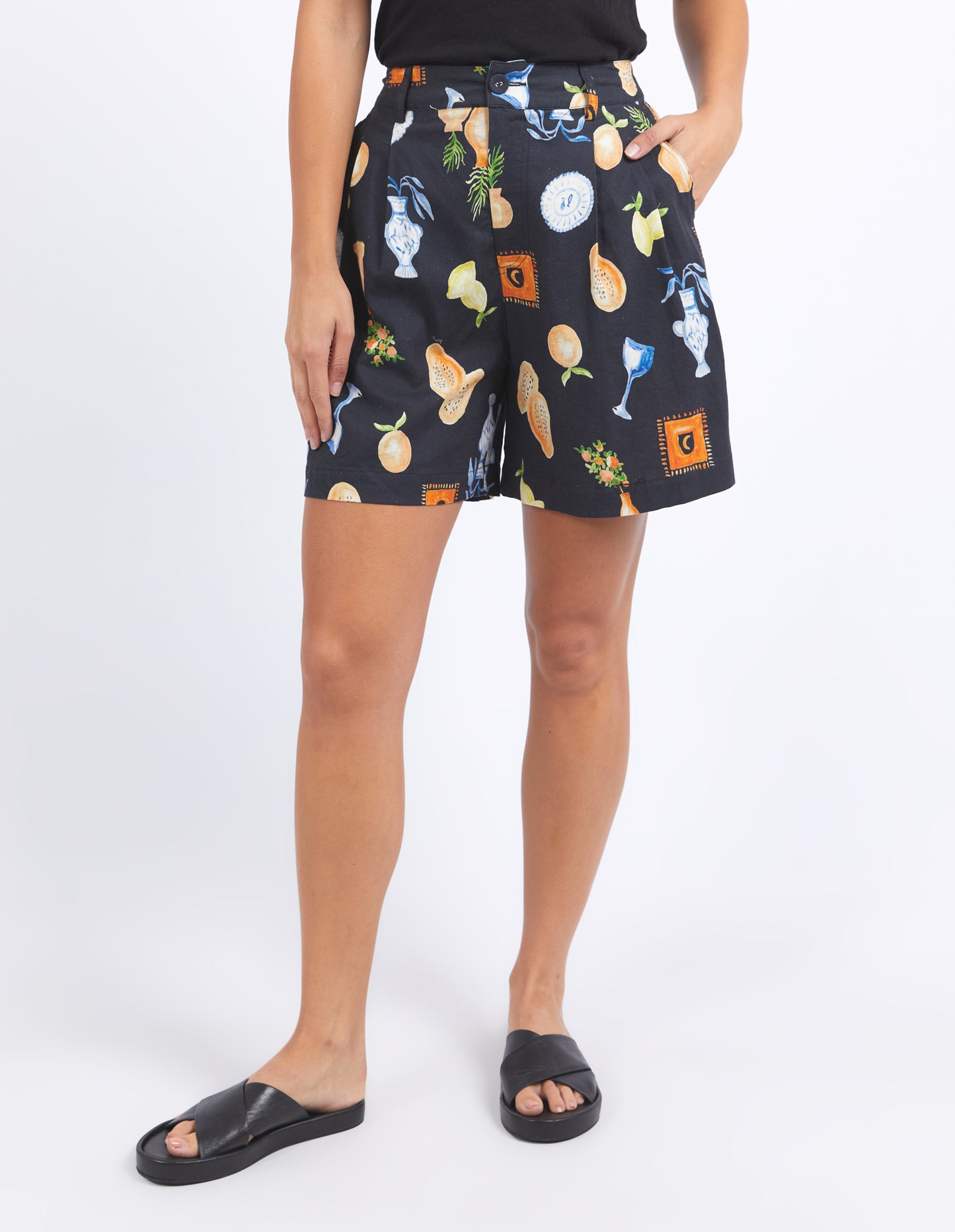 Italian Summer Shorts - Black