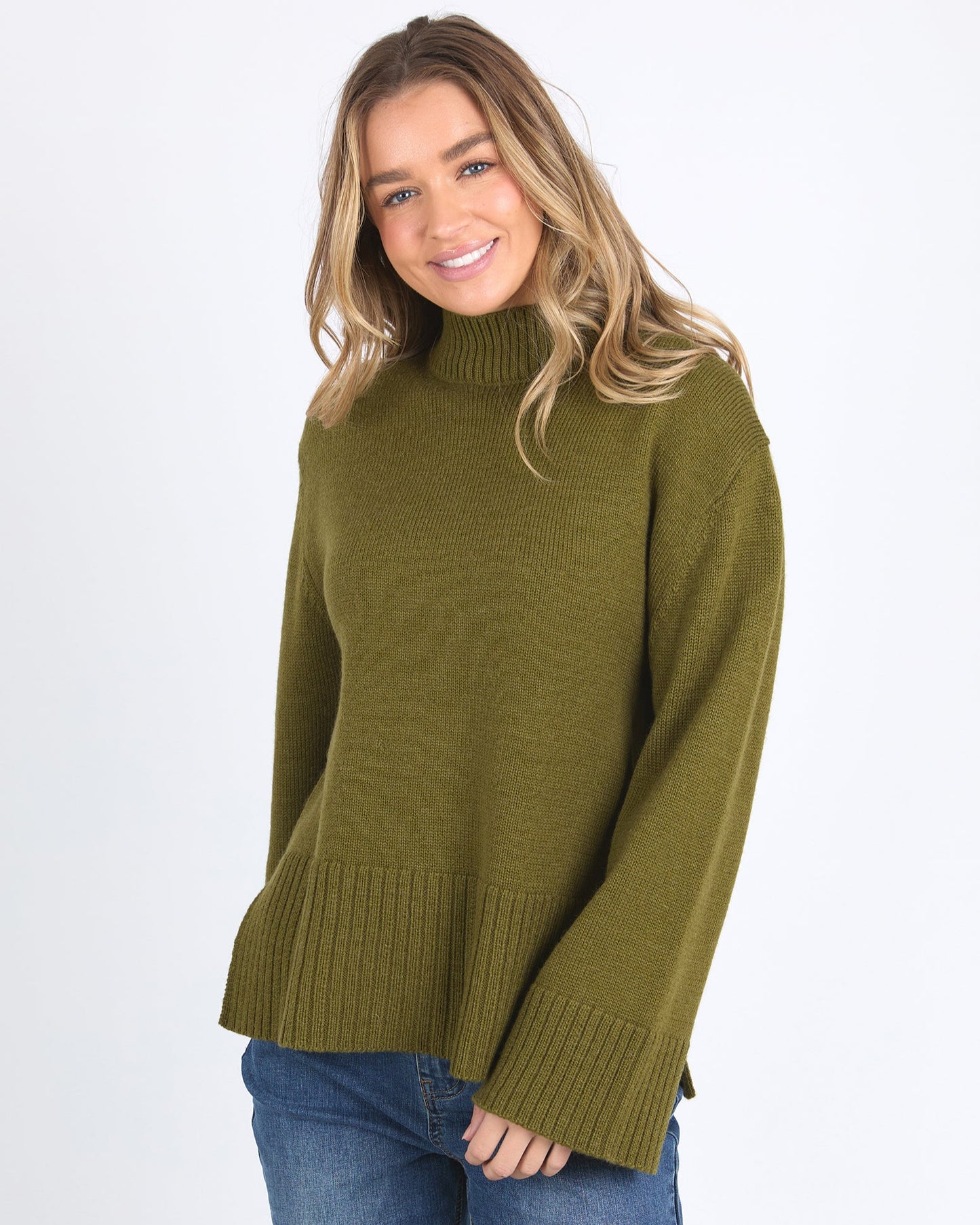 Jude Knit Jumper - Olive