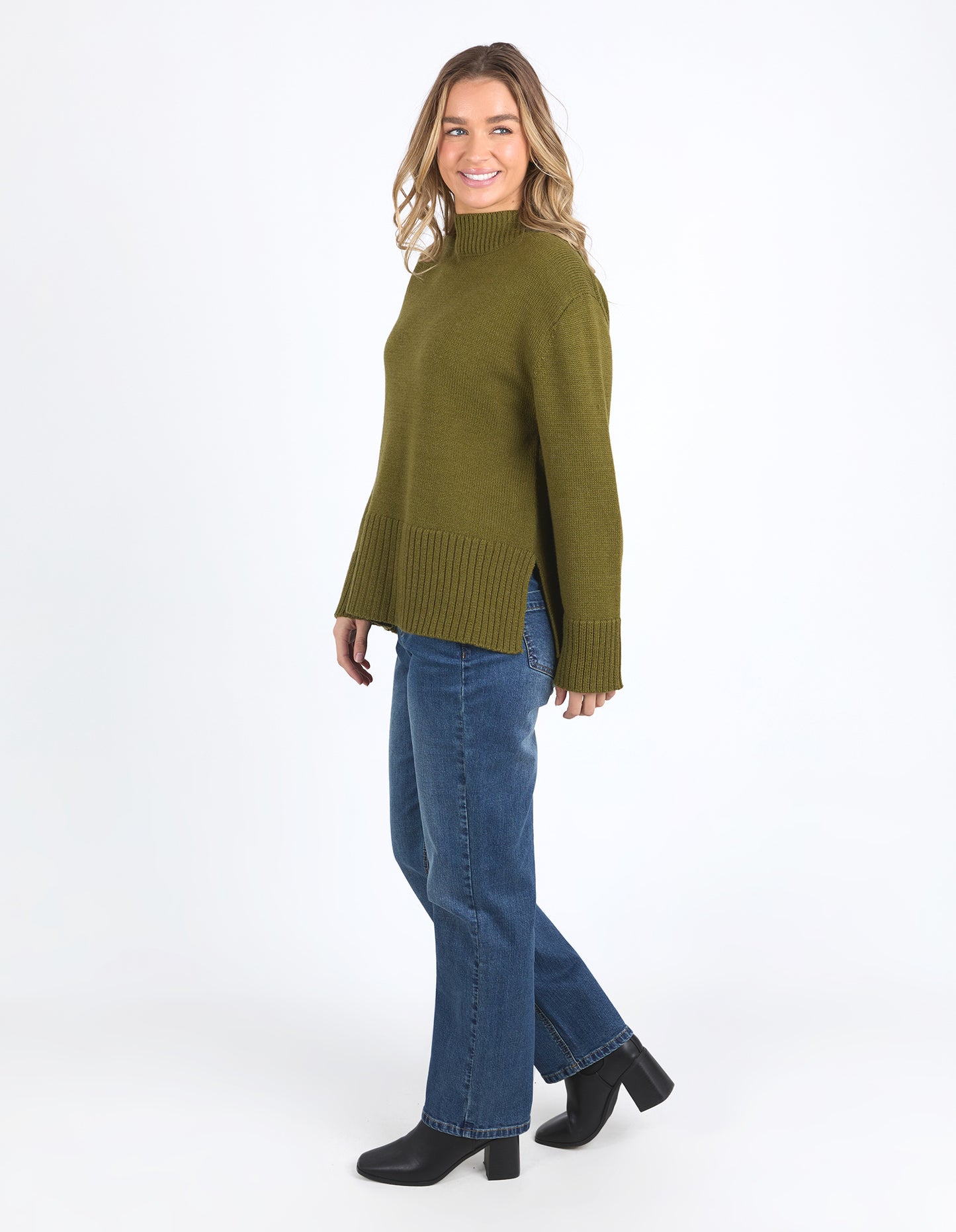 Jude Knit Jumper - Olive