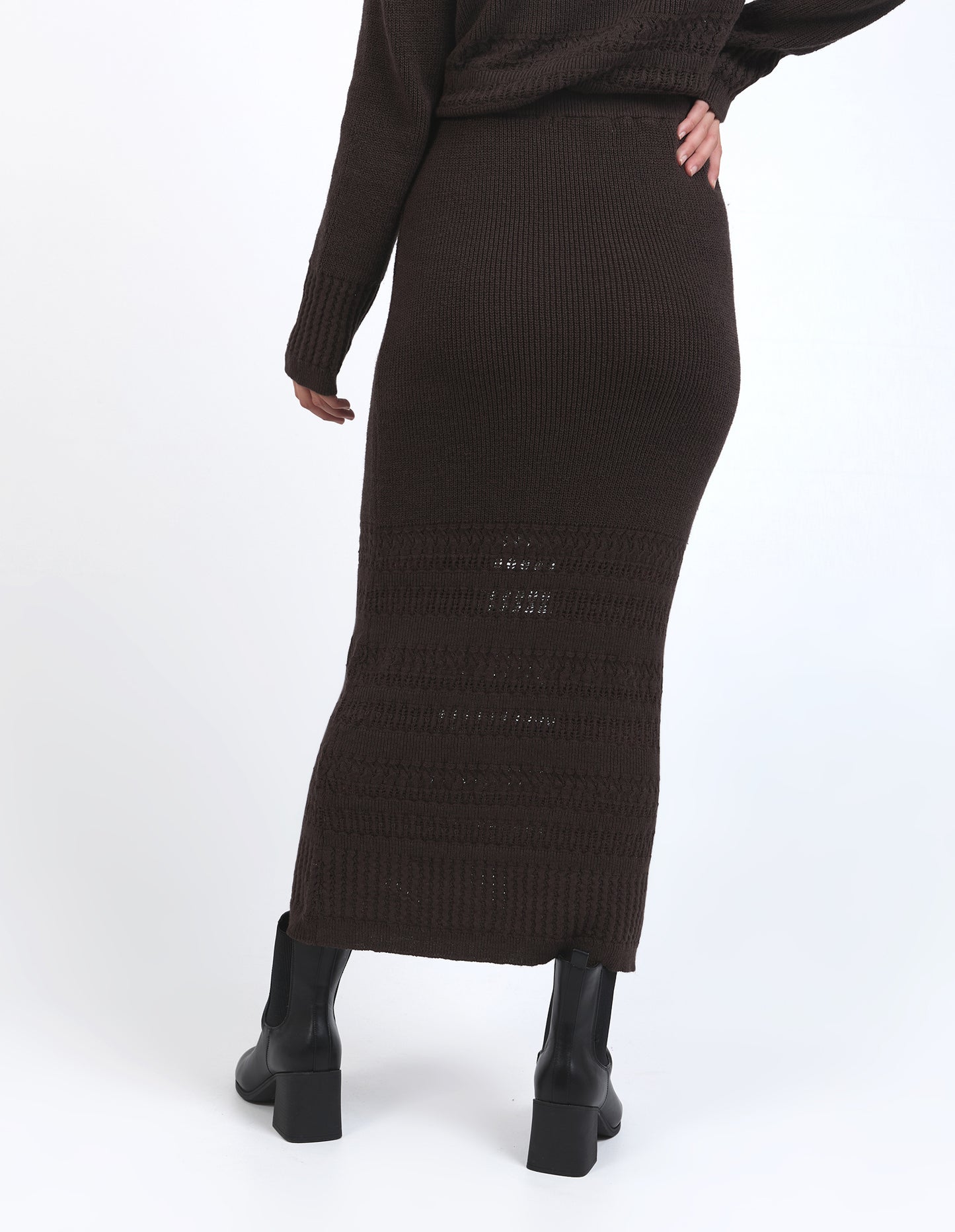 Elka Knit Skirt - Coffee Bean