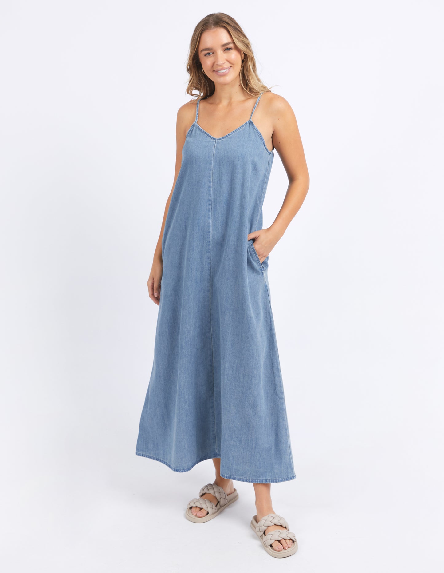 Roma Dress - Blue Denim