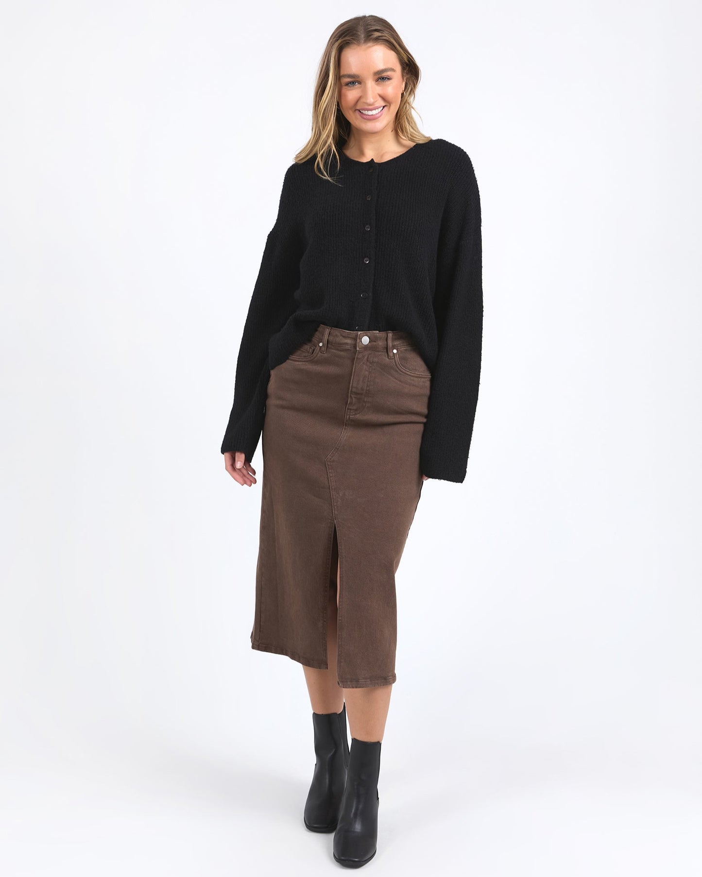 Scout Midi Skirt - Choc