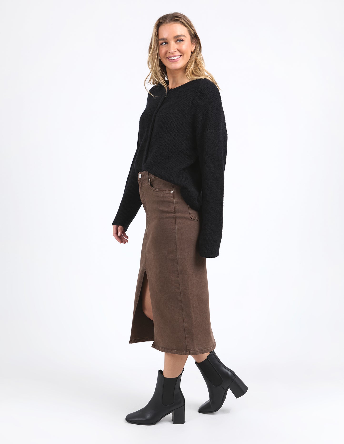 Scout Midi Skirt - Choc