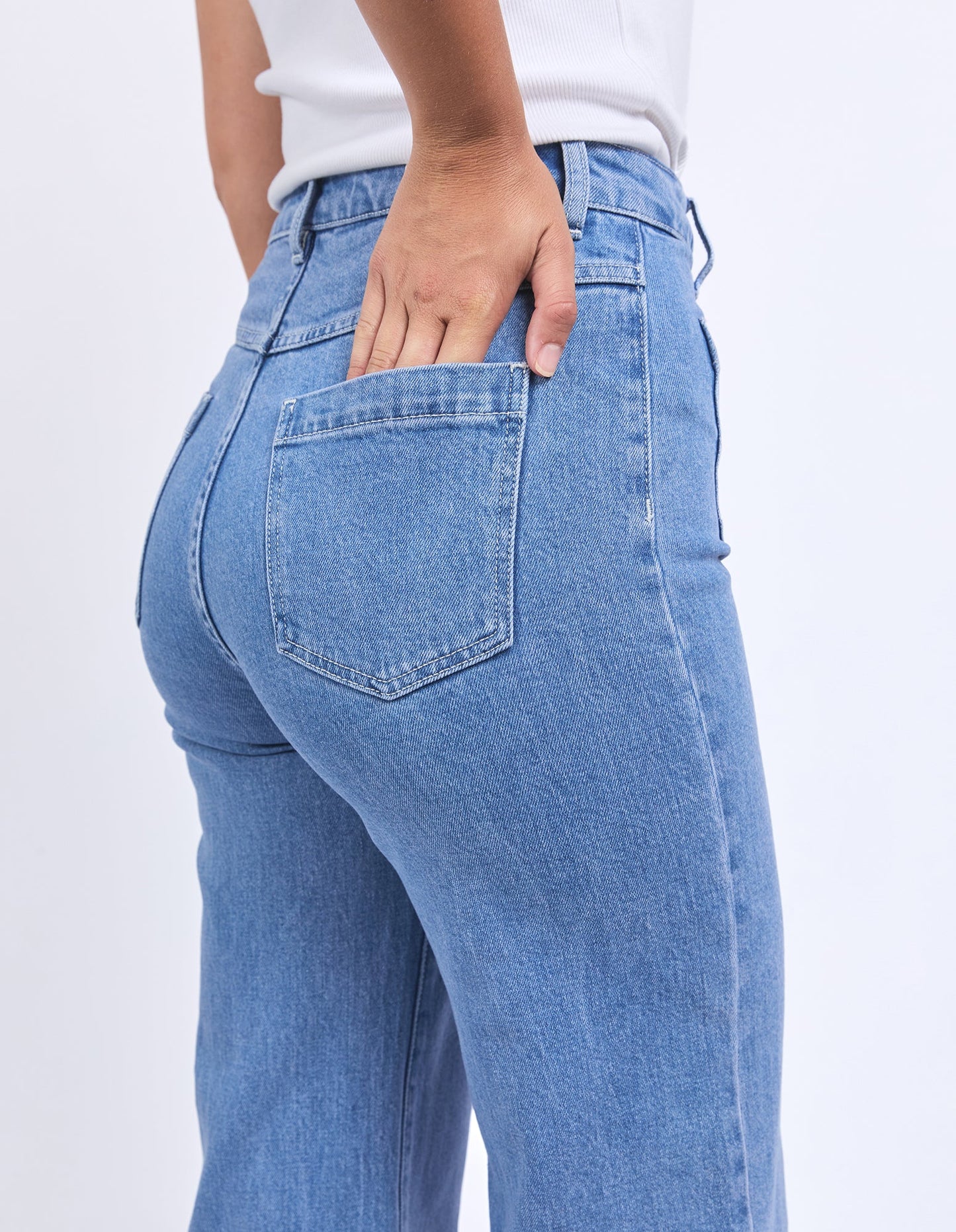 Sarah Crop Jeans - Light Blue