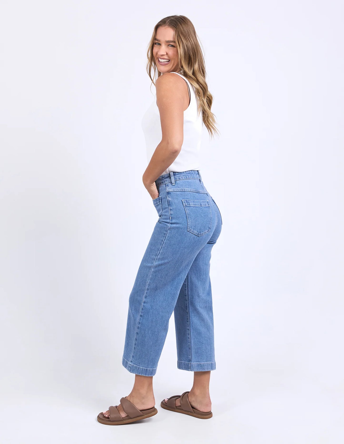 Sarah Crop Jeans - Light Blue