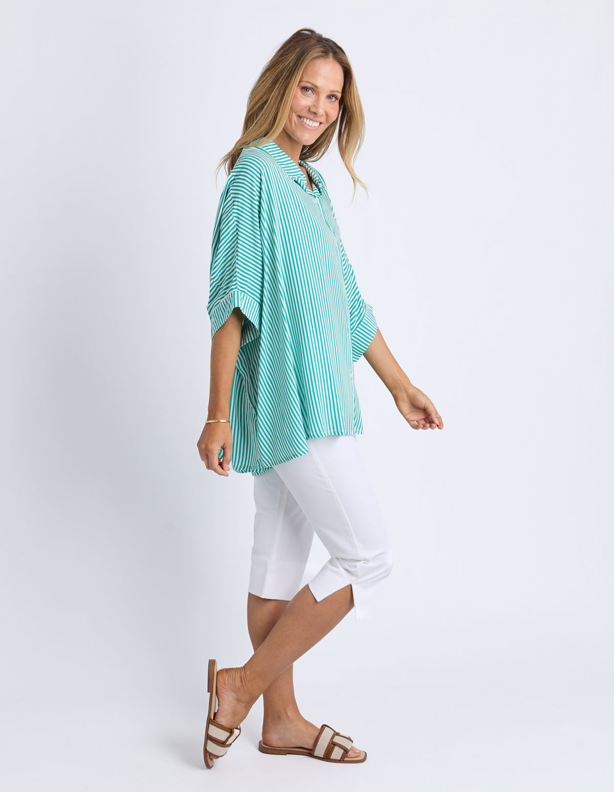 Luna Shirt - Irish Green Stripe