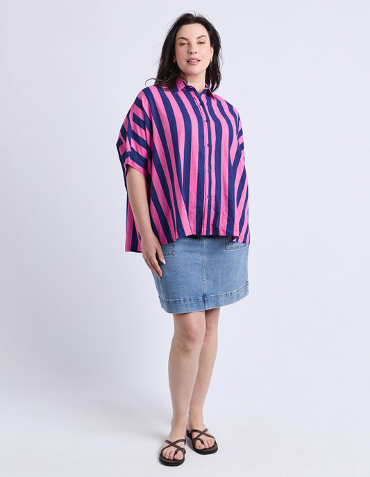 Palermo Stripe Shirt - Pink/Blue