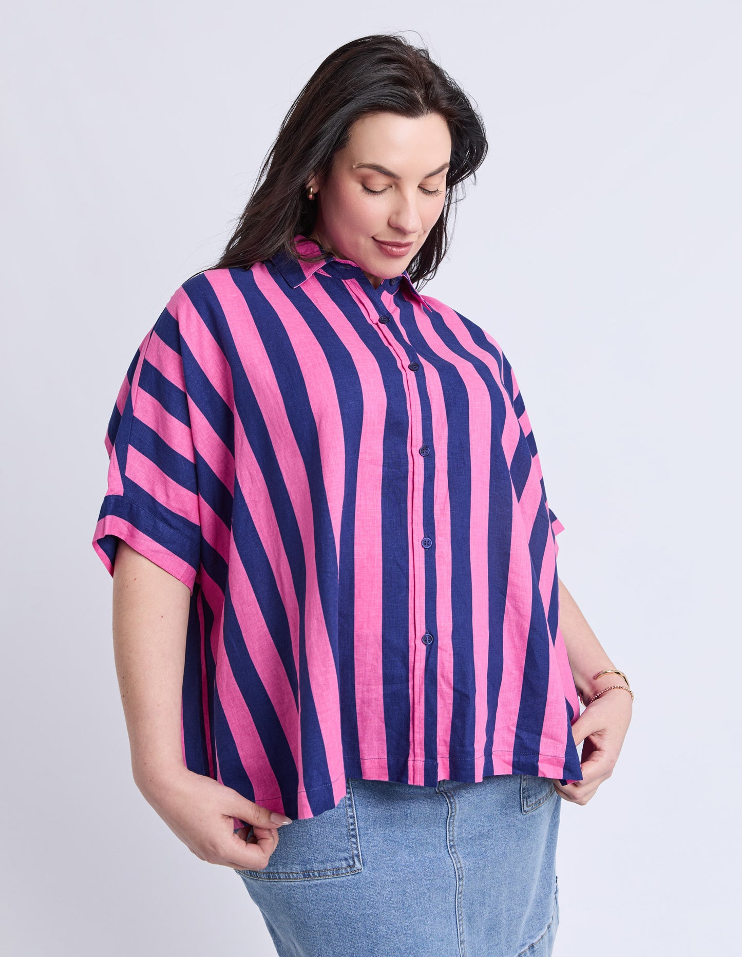 Palermo Stripe Shirt - Pink/Blue