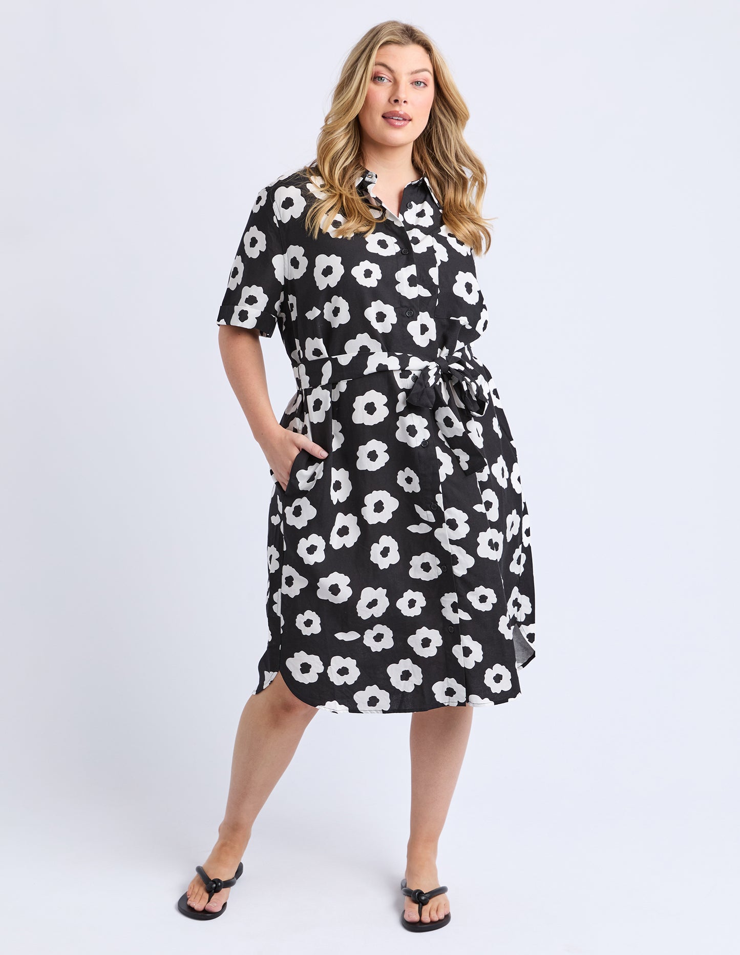 Azalea Shirt Dress - Navy