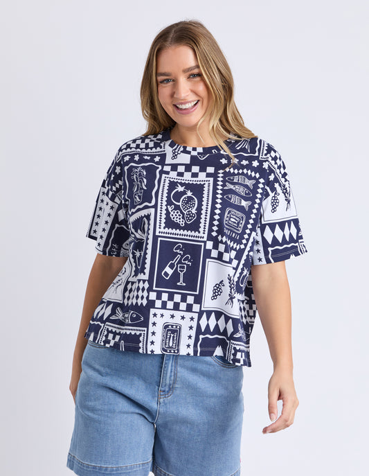 Chin Chin Tee - Navy