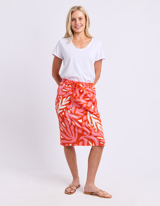Oceana Skirt - Tangello/Pink YD Print