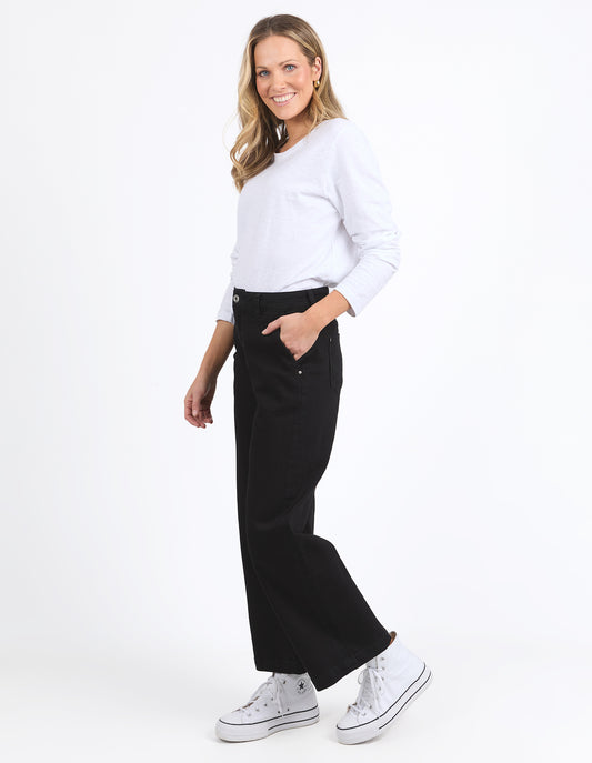 Izzy Wide Leg Jeans - Black