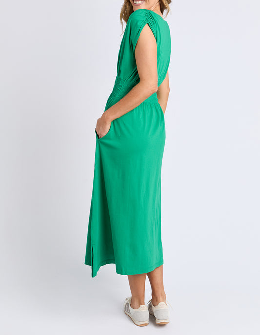 Nelle Midi Dress  - Pine Green