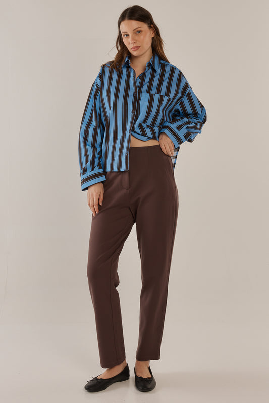 Paloma Straight Leg Pant - Chocolate