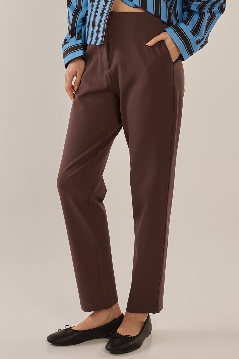 Paloma Straight Leg Pant - Chocolate