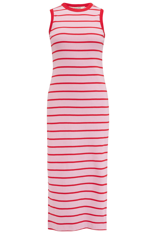 Brittany Jersey Midi Dress - Stripes