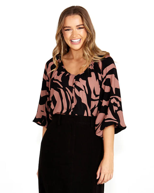 Joelle Boho Top - Abstract