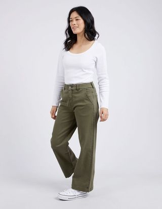 Scarlett Wide Leg Pants - Clover