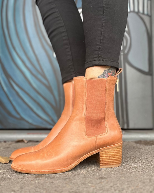 Dowell Boots - Brandy Natural Leather