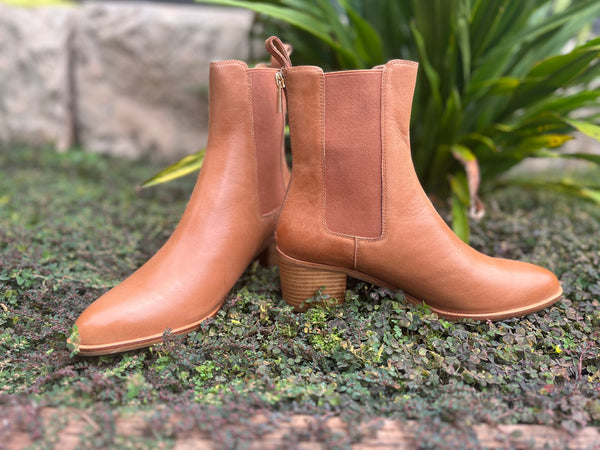 Dowell Boots - Brandy Natural Leather