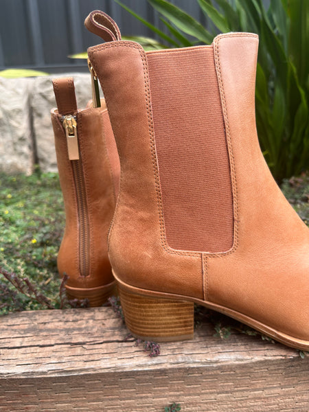 Dowell Boots - Brandy Natural Leather